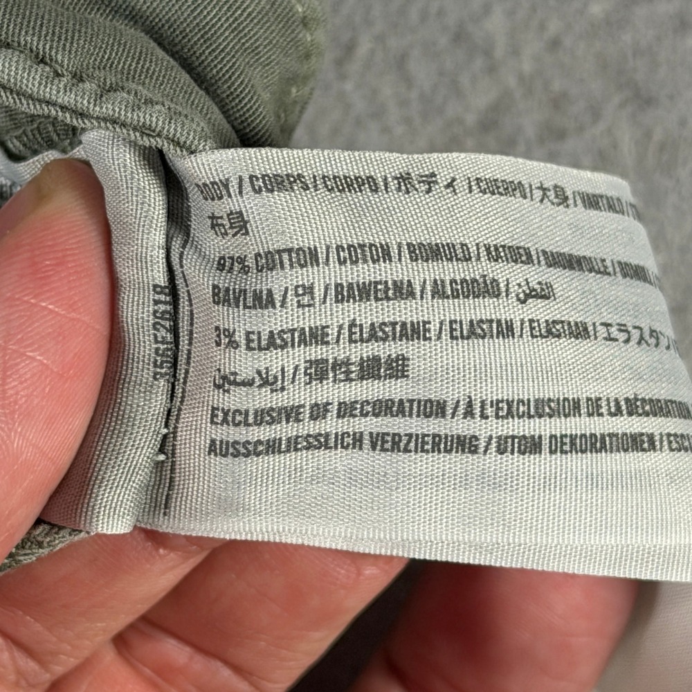Hollister Womens Low Rise Baggy Cargo Pants Olive Green w23L 000L Y2K Utility - Picture 11 of 14